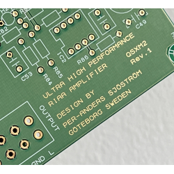 QSXM2 Ultra Extreme RIAA amplifier, detail over gold plating.