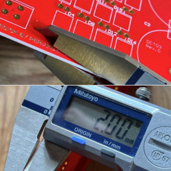 2 mm pcb thickness.